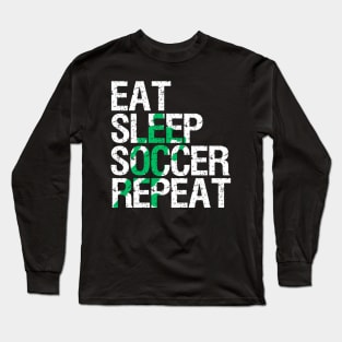 Eat Sleep Soccer Repeat Long Sleeve T-Shirt